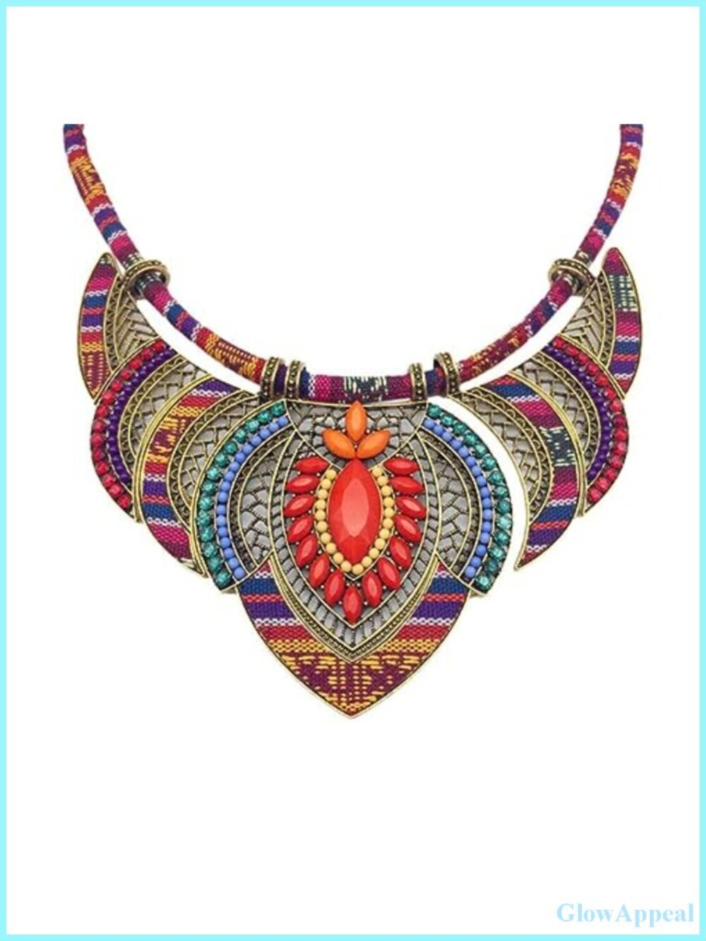 Boho Beaded Choker Ethnic Colorful Collar Necklace for Women Gift